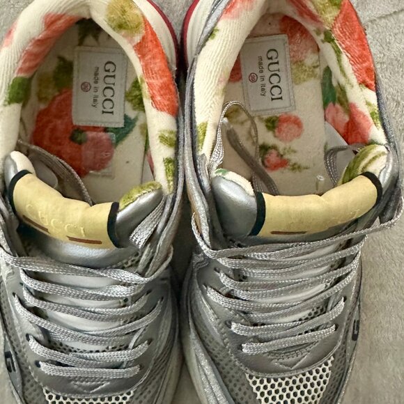 Gucci Interlocking G Logo Glitter Sneakers Size 39 - Picture 5 of 6